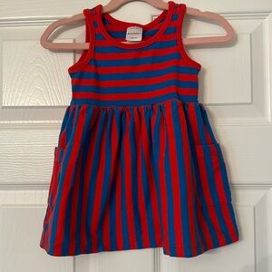 2T Hanna Andersson blue/red striped dress